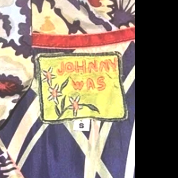 Johnny Was silk dress. Small, loose fit, 3/4 slv, New! Gorgeous! Rare! - Picture 9 of 9